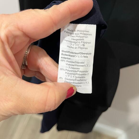 J.Crew Black Ponte Cap Sleeve A-Line Midi Dress Sz 4 Classic Workwear Minimalist - Picture 6 of 8